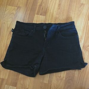 Rock & Republic Black Jean Shorts with Rolled Hem